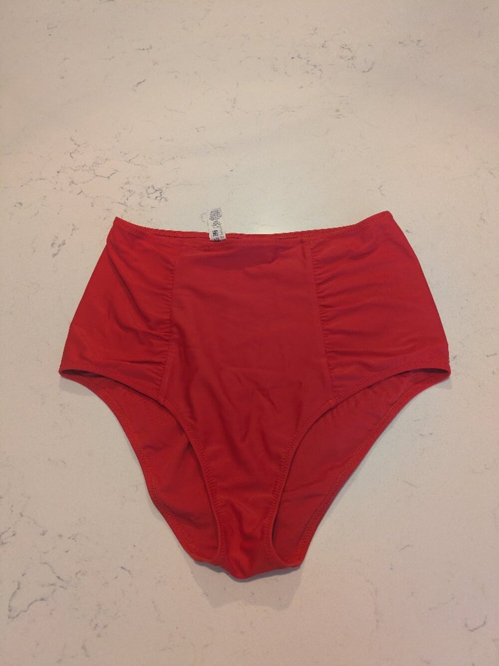 Aerie Cherry Red High Waisted Retro Swim Bottom Size Large